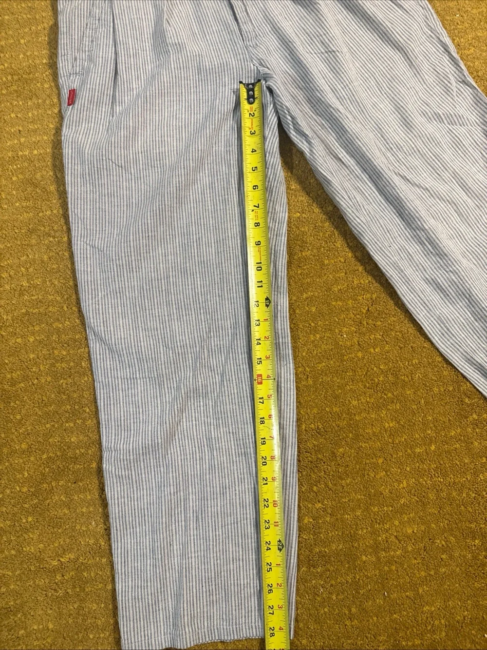Vintage Carrera Light Blue and White hickory striped